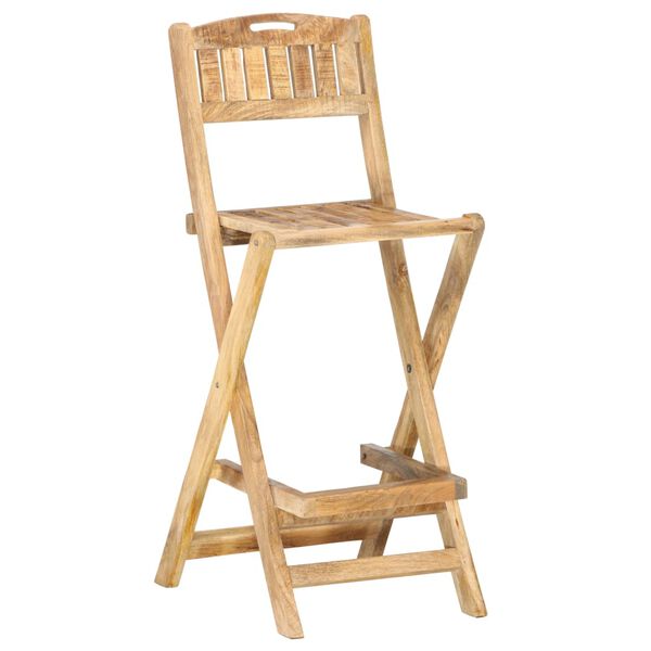 vidaXL Klappbare Garten-Barst&uuml;hle 2 Stk. Massivholz Mango