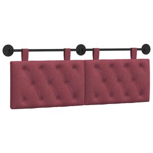 vidaXL H&auml;ngevorderseite Wandmontiert Weinrot 150 x 55 x 7 cm Stoff