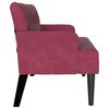 vidaXL Chesterfield Bank Weinrot 112 x 65,5 x 75 cm Samt