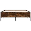 vidaXL Bettgestell R&auml;uchereiche 120x190 cm Holzwerkstoff und Metall