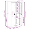 vidaXL Aufbewahrungsschrank Wei&szlig; 60 x 40 x 140 cm Stahl