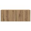 vidaXL 7-tlg. TV-Schrank-Set Wandmontage Artisan-Eiche Holzwerkstoff