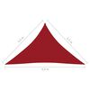 vidaXL Sonnensegel Oxford-Gewebe Dreieckig 3,5x3,5x4,9 m Rot