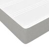 vidaXL Boxspringbett mit Matratze Hellgrau 200x200 cm Stoff