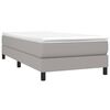 vidaXL Boxspringbett mit Matratze Hellgrau 90x190 cm Stoff