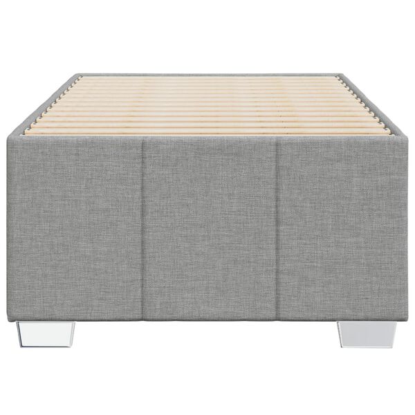 vidaXL Bettgestell ohne Matratze Hellgrau 90x190 cm Stoff