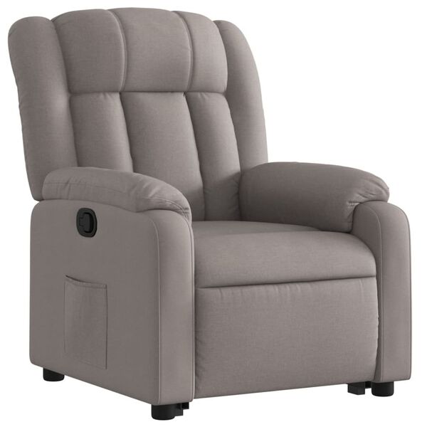 vidaXL Relaxsessel mit Aufstehhilfe Taupe Stoff
