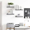 vidaXL Schwebende Wandregale 4 Stk. Grau 40x23x3,8cm MDF