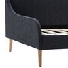 vidaXL Tagesbett mit Memory-Schaum-Matratze Dunkelgrau Stoff