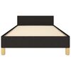 vidaXL Bettgestell ohne Matratze Schwarz 100x200 cm Stoff