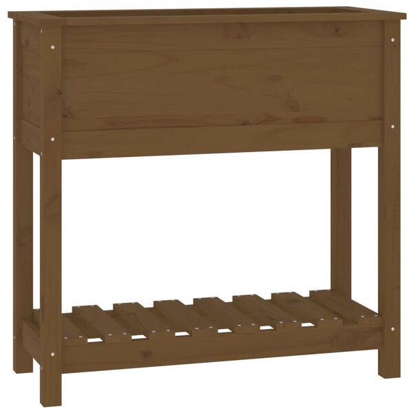 vidaXL Pflanzk&uuml;bel mit Ablage Honigbraun 82,5x34,5x81 cm Kiefernholz