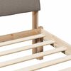vidaXL Bettgestell Braun und Taupe 75 x 190 cm Massivholz Kiefer