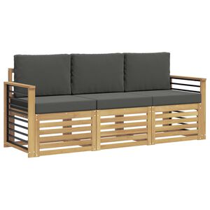 vidaXL Sofagarnituren 3 stk. Wei&szlig; und Anthrazit Polyester