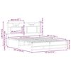 vidaXL Bettgestell ohne Matratze Sonoma-Eiche 140x200 cm Holzwerkstoff