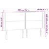 vidaXL LED Kopfteil Dunkelbraun 183x16x118/128 cm Stoff