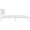 vidaXL Bettgestell mit Kopfteil Metall Wei&szlig; 120x190 cm