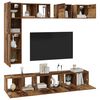 vidaXL TV-Schrankset Wandmontiert 8 pcs Altholz Holzwerkstoff