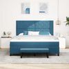 vidaXL Boxspringbett mit Matratze Dunkelblau 180 x 200 cm Samt