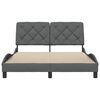 vidaXL Bettgestell ohne Matratze Dunkelgrau 140x190 cm Stoff