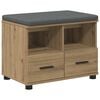 vidaXL Flurbank Artisan-Eiche 60 x 38 x 46 cm