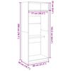 vidaXL Kleiderschrank Braun Eichen-Optik 80x50x200 cm Holzwerkstoff