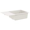 vidaXL Waschbecken Wei&szlig; 780 x 500 mm 80% Quarz und 20% Harz