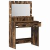 vidaXL Schminktisch Ger&auml;ucherte Eiche 79 x 41 x 135 cm Holzwerkstoff