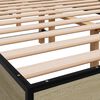 vidaXL Bettgestell Sonoma-Eiche 120x200 cm Holzwerkstoff und Metall