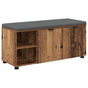 vidaXL Flurbank mit Kissen Uni Altholz 100 x 38 x 46 cm