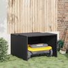 vidaXL M&auml;hroboter-Garage Schwarz 86x90x52/57 cm Poly Rattan