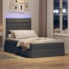 vidaXL Bett mit Stauraum und LED Dunkelgrau 120 x 200 cm Polyester