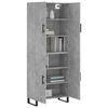 vidaXL Highboard Betongrau 69,5x34x180 cm Holzwerkstoff