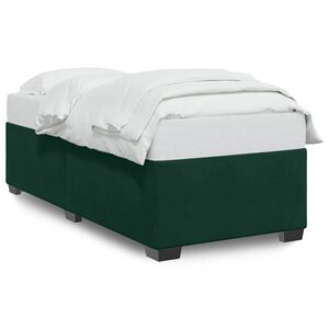 vidaXL Bettgestell ohne Matratze Dunkelgr&uuml;n 90x190 cm Samt
