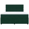 vidaXL Boxspringbett mit Matratze Dunkelgr&uuml;n 180x200 cm Samt