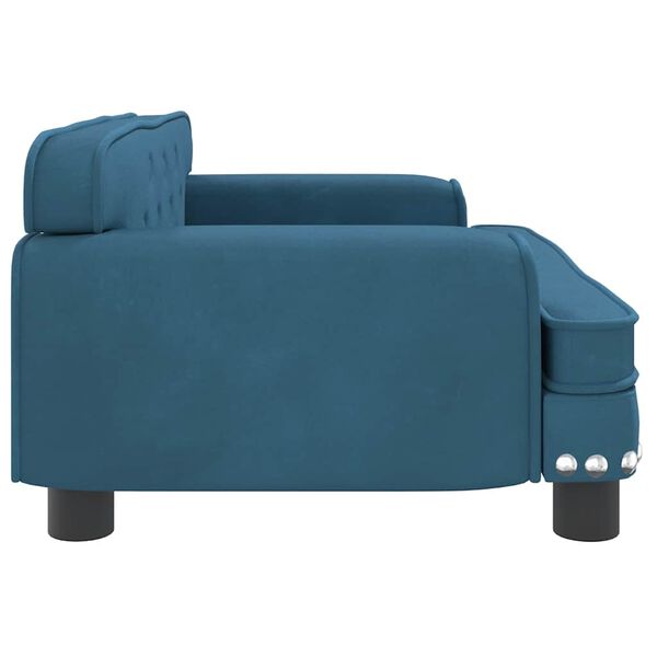 vidaXL Hundebett Blau 70x45x30 cm Samt
