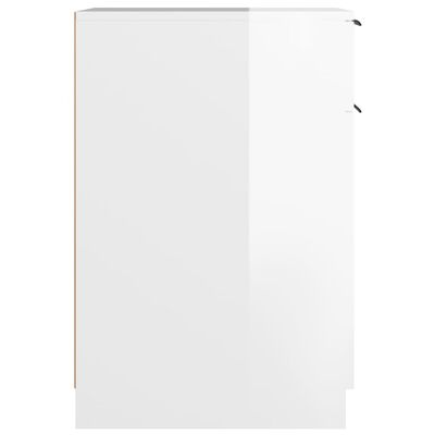 vidaXL Schreibtischschrank Hochglanz-Weiß 33,5x50x75 cm Holzwerkstoff