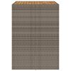 vidaXL Garten-Bartisch mit Holzplatte Grau 105x80x110 cm Polyrattan