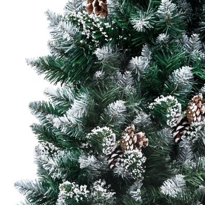 vidaXL Künstlicher Weihnachtsbaum mit Zapfen und Schnee 180 cm