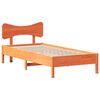 vidaXL Massivholzbett ohne Matratze Wachsbraun 75x190 cm Kiefernholz