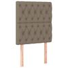 vidaXL Boxspringbett mit Matratze Taupe 80x200 cm Stoff