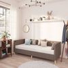 vidaXL Tagesbett USB Taupe Stoff 90x200 cm