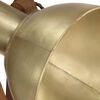 vidaXL Stehlampe Messing E27 Mango Massivholz