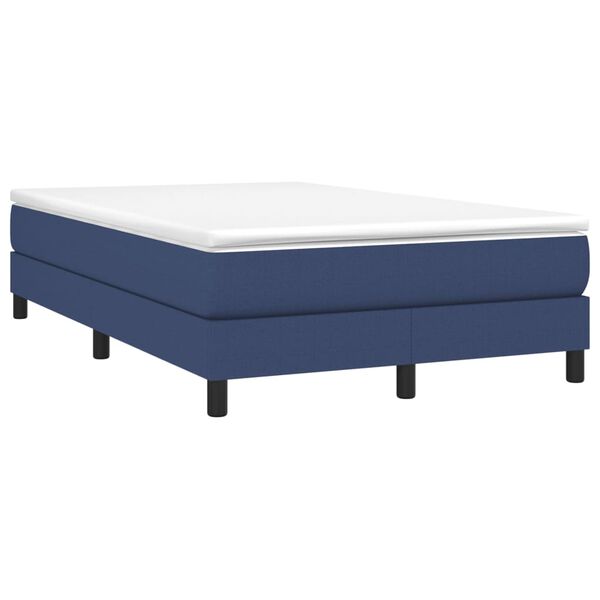 vidaXL Boxspringbettgestell Blau 120x200 cm Stoff