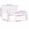 vidaXL Boxspringbett mit Matratze Creme 200 x 200 cm Stoff