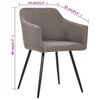 vidaXL Esszimmerst&uuml;hle 6 Stk. Taupe Stoff