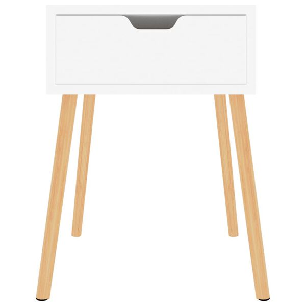 vidaXL Nachttisch Hochglanz-Wei&szlig; 40x40x56 cm Holzwerkstoff