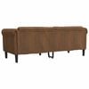 vidaXL 3-Sitzer Sofa Braun Kunstleder Wildleder-Optik