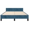 vidaXL Bettgestell ohne Matratze Dunkelblau 120x200 cm Samt