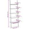 vidaXL Leiterregal mit 5 B&ouml;den Schwarz 64x34x185,5 cm