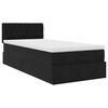vidaXL Ottoman-Bett mit Matratze & LEDs Schwarz 90x200 cm Samt